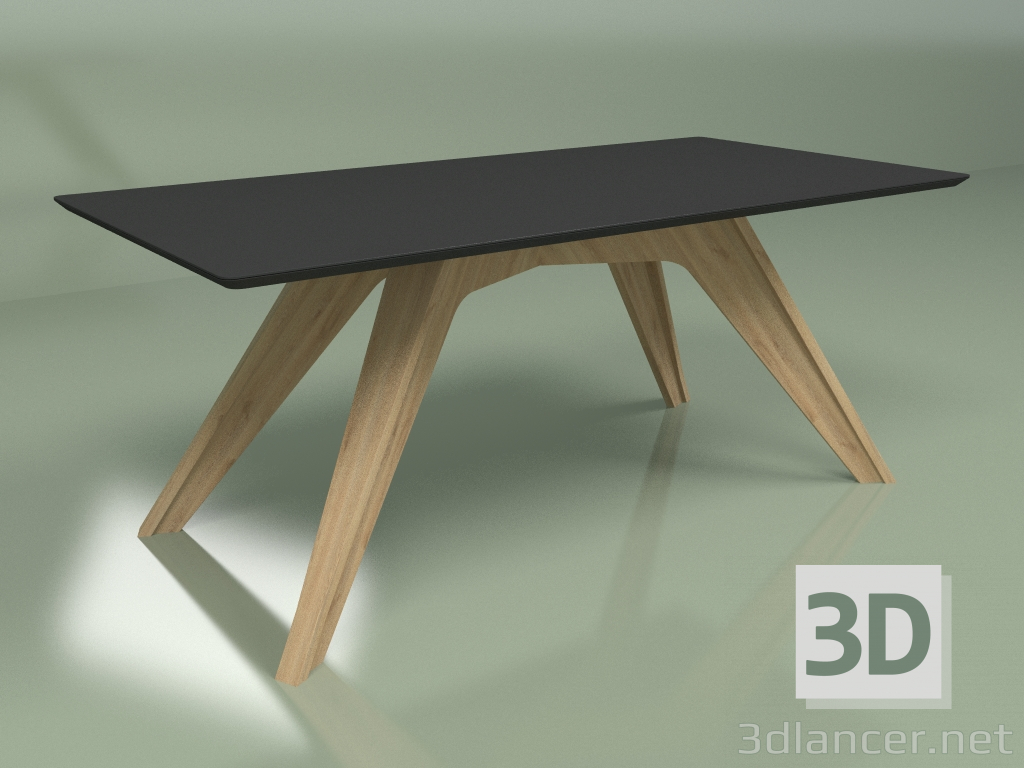 modello 3D Tavolo da pranzo TA04 (nero) - anteprima