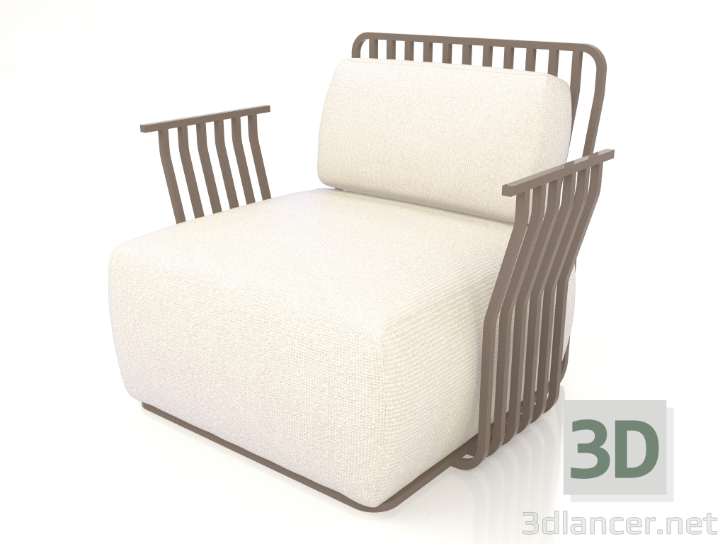 3 डी मॉडल लाउंज कुर्सी (कांस्य) - पूर्वावलोकन