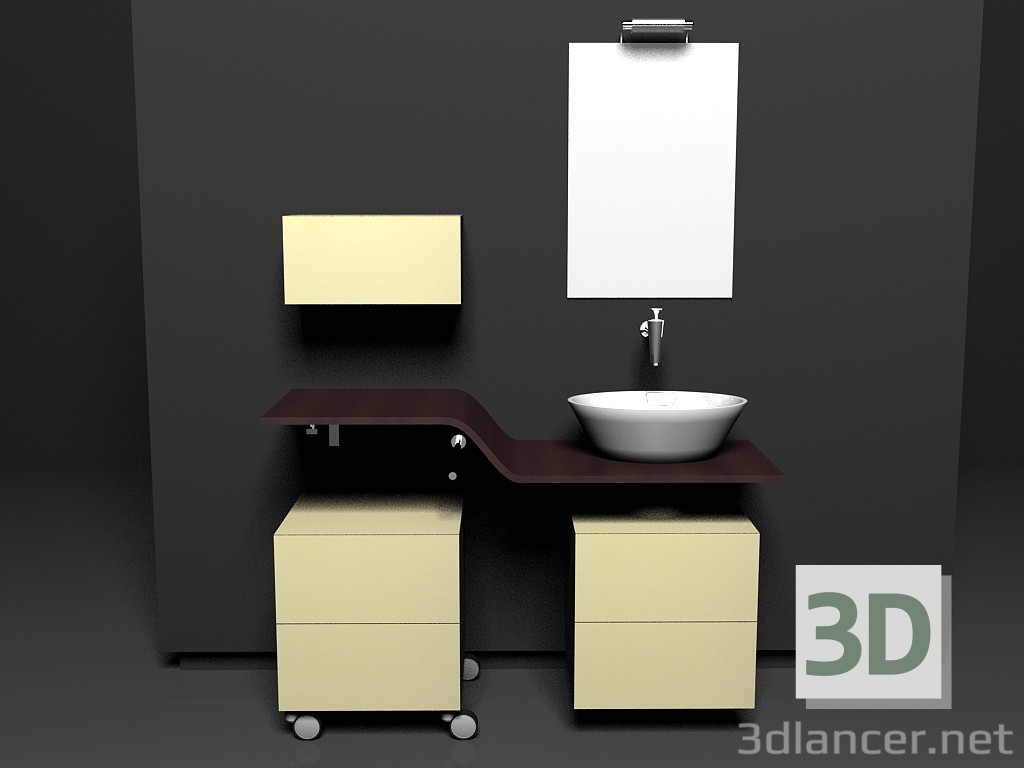 3d model Sistema modular para baño (canción 7) - vista previa