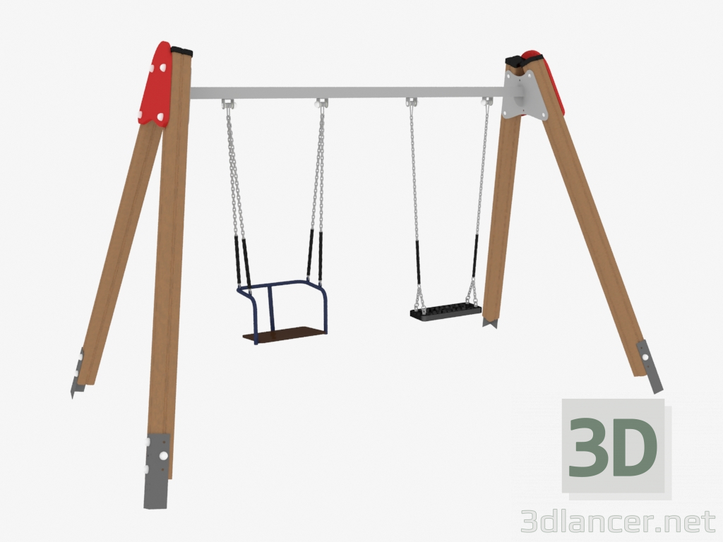 3 डी मॉडल बच्चों के खेल के मैदान के लिए स्विंग (6310) - पूर्वावलोकन