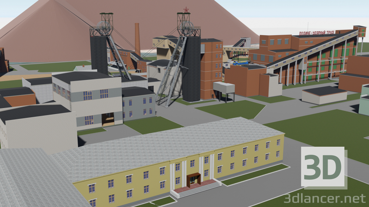 3d Komsomolskaya mine in Kopeisk model buy - render