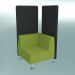 modèle 3D Chaise d'angle, se connecte à 2 cloisons (32) - preview