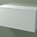modello 3D Doppio cassetto (8AUDCA01, Glacier White C01, HPL P01, L 96, P 36, H 48 cm) - anteprima
