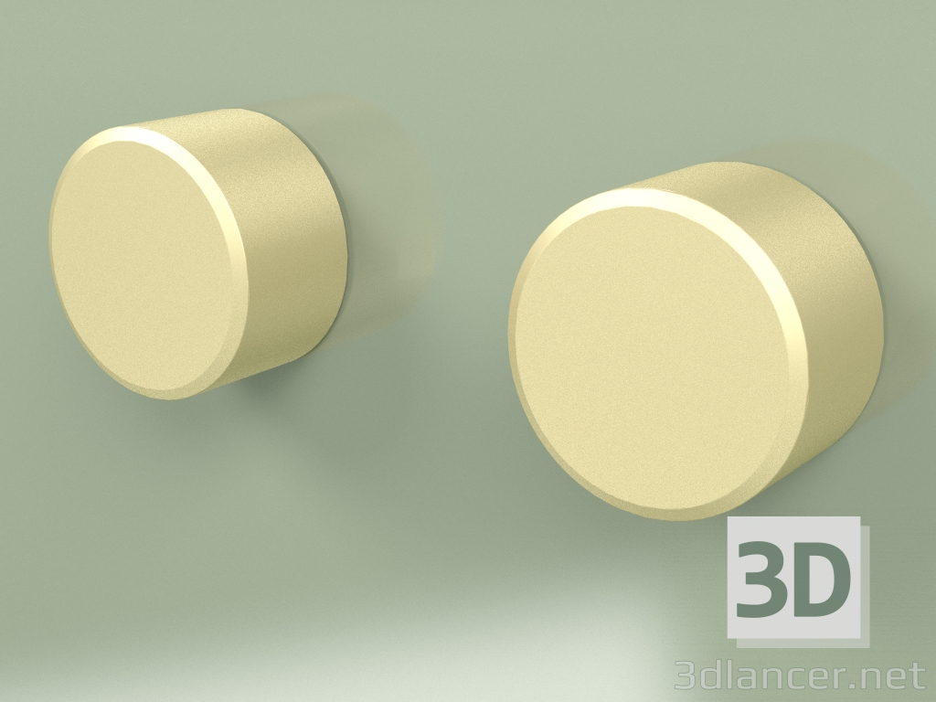 3D modeli Duvara monte 2 karıştırma kapatma vanası seti (16 63 V, OC) - önizleme