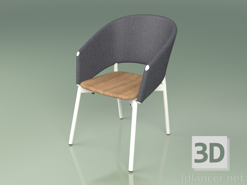 3d модель Комфортне крісло 022 (Metal Milk, Grey) – превью