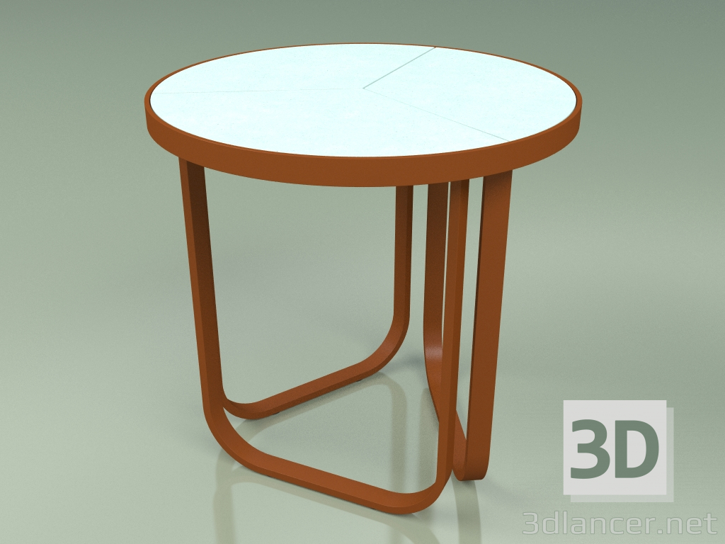 modello 3D Tavolino 008 (Metallo Ruggine, Gres Smaltato Acqua) - anteprima