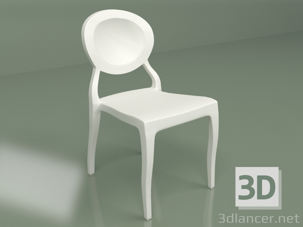 3D modeli Sandalye Romola İstiflenebilir (beyaz) - önizleme