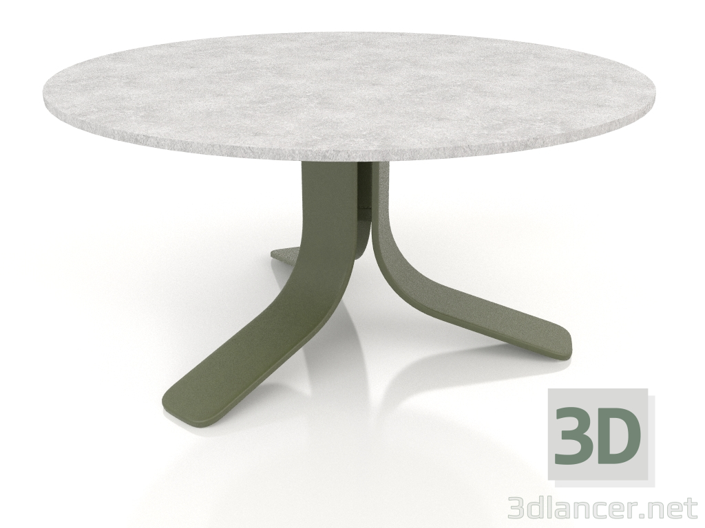 modello 3D Tavolino Ø80 (verde oliva, DEKTON Kreta) - anteprima