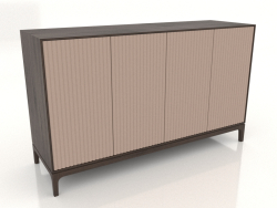 Meuble TV FARGO avec façades fraisées 1600x500x950 mm (beige, chêne foncé, option 4)