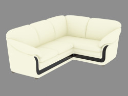 Sofa-bed leather corner