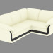 modèle 3D Canapé d'angle en cuir de lit - preview