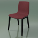 3D Modell Stuhl 3966 (4 Holzbeine, Polypropylen, Polster, schwarze Birke) - Vorschau