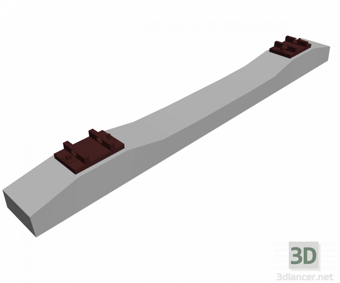 3D Modell Stahlbetonschwellen - Vorschau