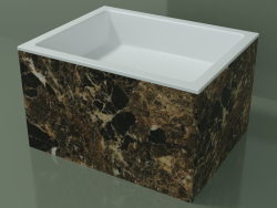 Countertop washbasin (01R132301, Emperador M06, L 60, P 48, H 36 cm)