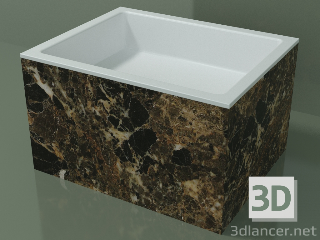 3d model Countertop washbasin (01R132301, Emperador M06, L 60, P 48, H 36 cm) - preview