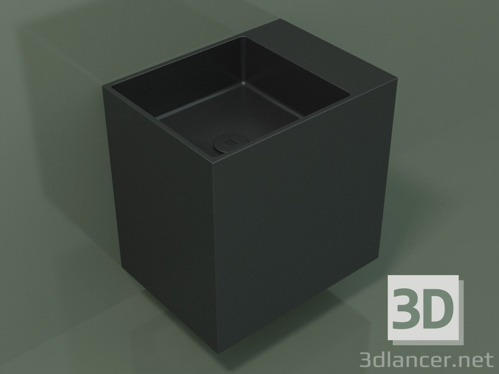 modèle 3D Lavabo suspendu (02UN23102, Deep Nocturne C38, L 48, P 36, H 48 cm) - preview
