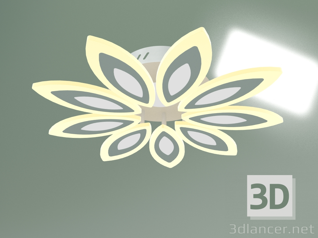 modello 3D Lampada da soffitto a LED 90158-9 (bianco) - anteprima