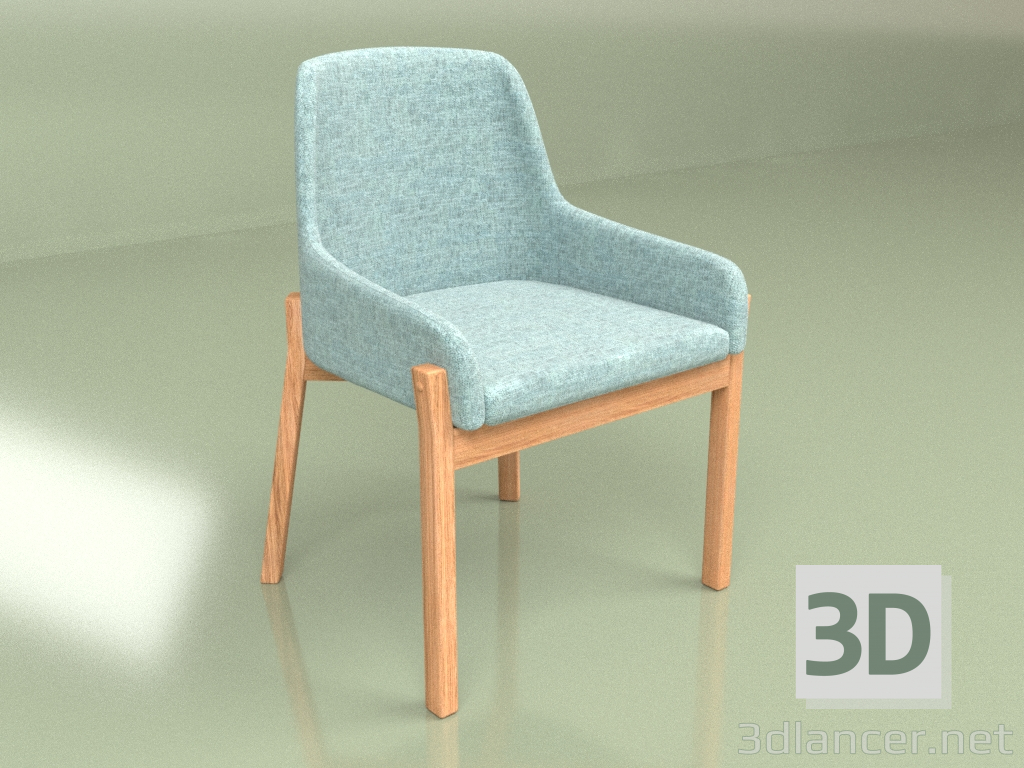 3D Modell Stuhl Safia (blau) - Vorschau