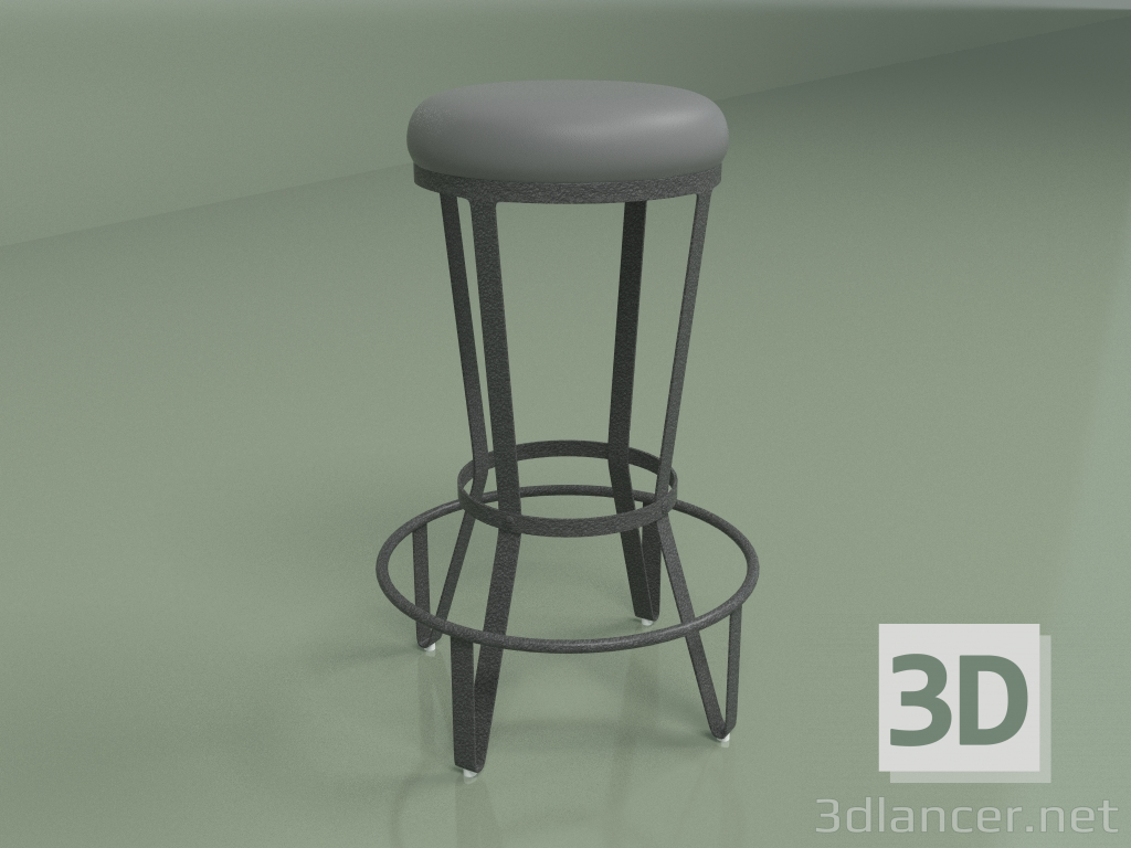 3d model Bar stool Jedi (grey, black corrugated) - preview