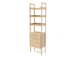 Rack ST 03 (with cabinet) (550x400x1900, wood white)
