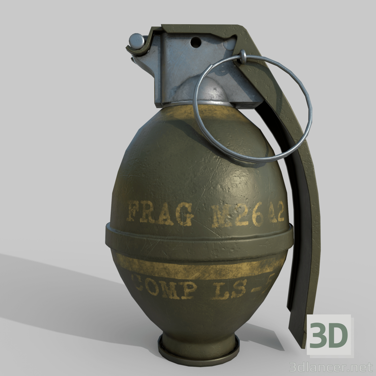 3D el bombası M26 modeli satın - render