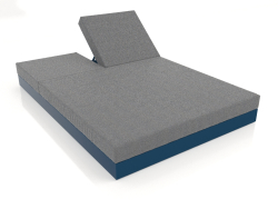 Bed with back 140 (grey blue)