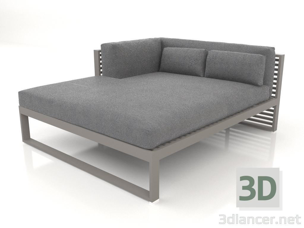 modello 3D Divano componibile XL, sezione 2 sinistra (grigio quarzo) - anteprima