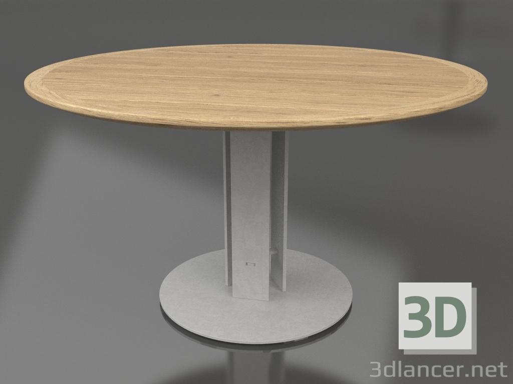 3D modeli Yemek masası Ø130 (Akik gri, İroko ahşap) - önizleme