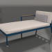 modèle 3D Module canapé, section 2 gauche (Gris bleu) - preview