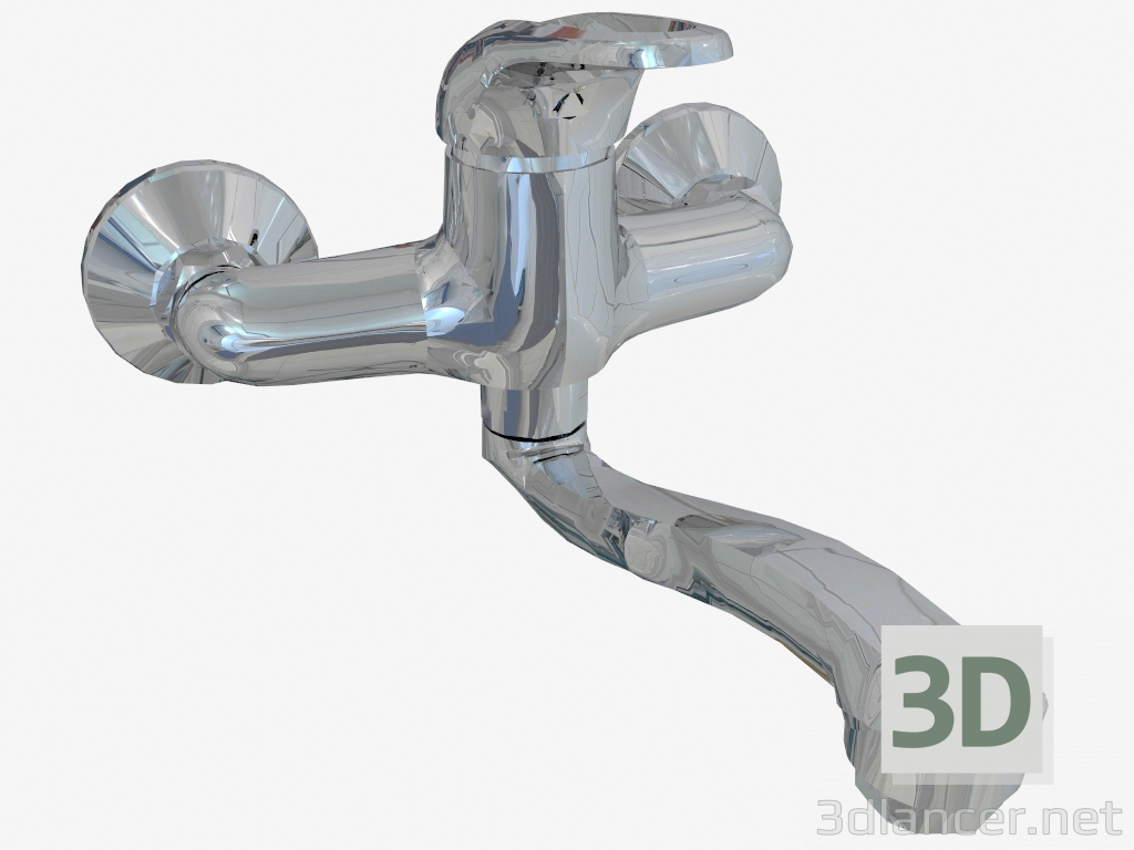 modèle 3D Robinet de lavabo, mural Funkia (BEF 050M) - preview
