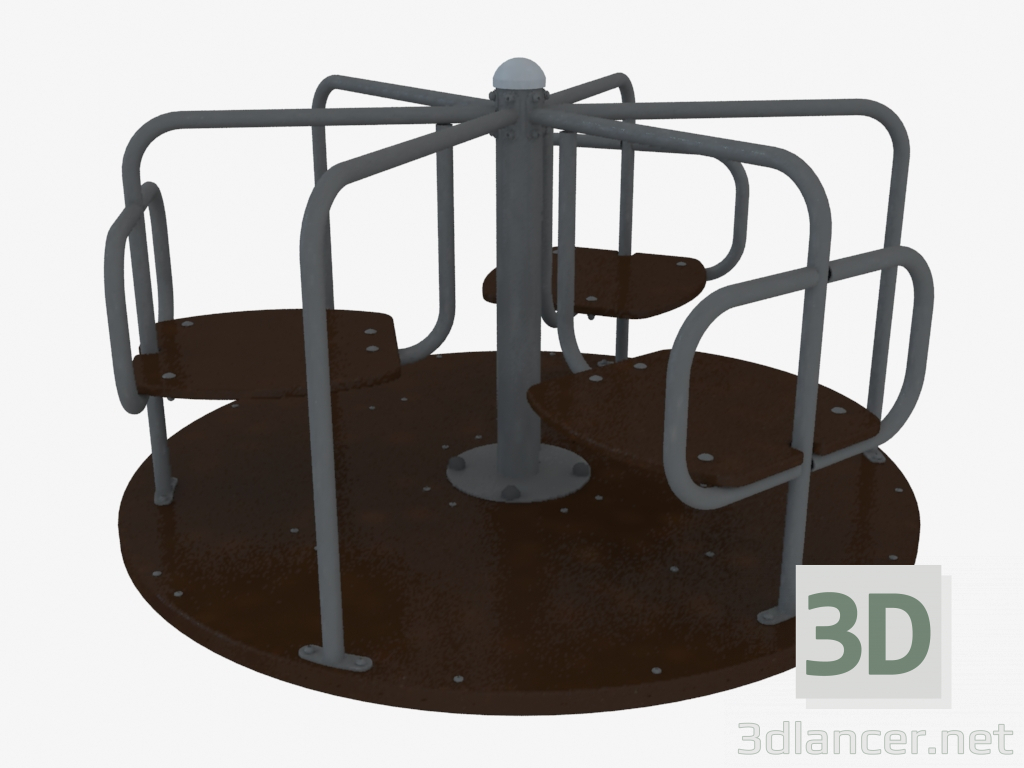 3d модель Карусель дитячого ігрового майданчика (6506L) – превью