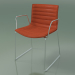 3d model Chair 0280 (on a slide with armrests, with leather upholstery) - preview