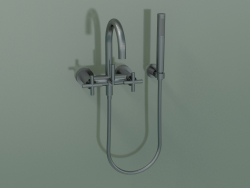 Wall-mounted bath mixer with hand shower (25 133 892-99)