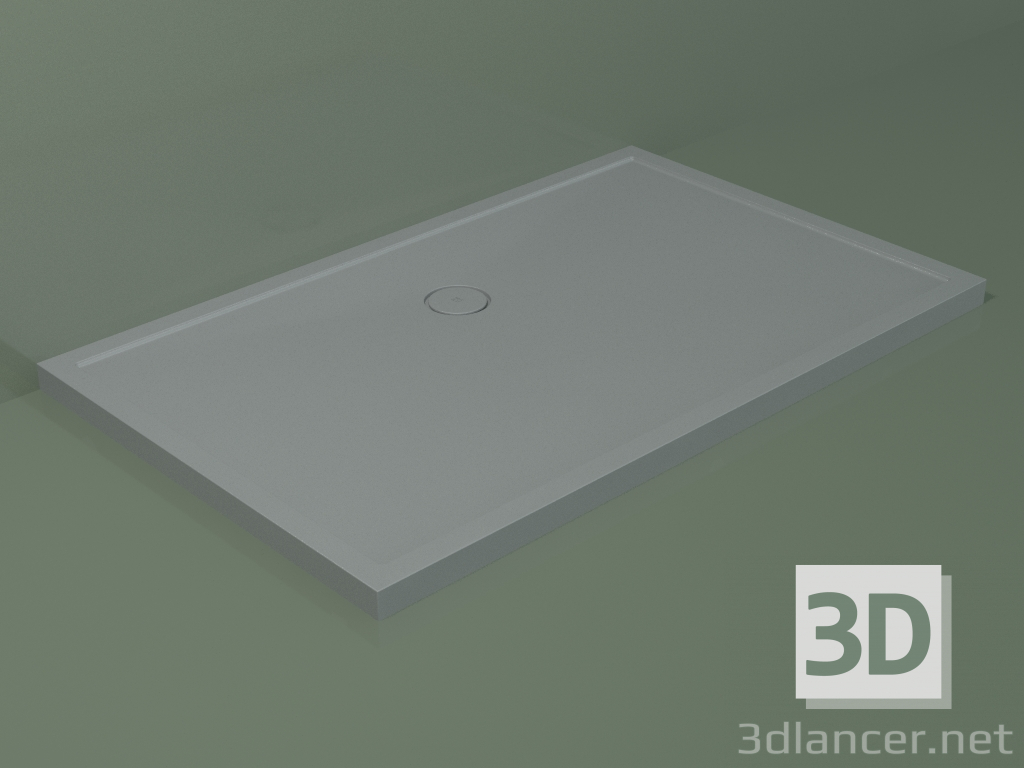 3D modeli Duş teknesi Medio (30UM0143, Gümüş Gri C35, 160x100 cm) - önizleme