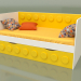 modello 3D Divano letto per bambini con 1 cassetto (Giallo) - anteprima