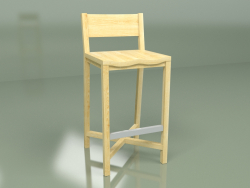 Chaise semi-bar Tomoko (marron clair)