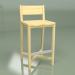 modèle 3D Chaise semi-bar Tomoko (marron clair) - preview