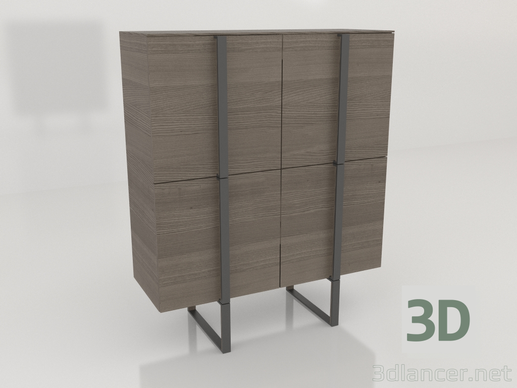 3D Modell Bücherregal (dunkel) - Vorschau