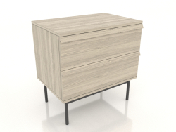 Bedside table STAND METAL 600x400 mm (lightened oak)