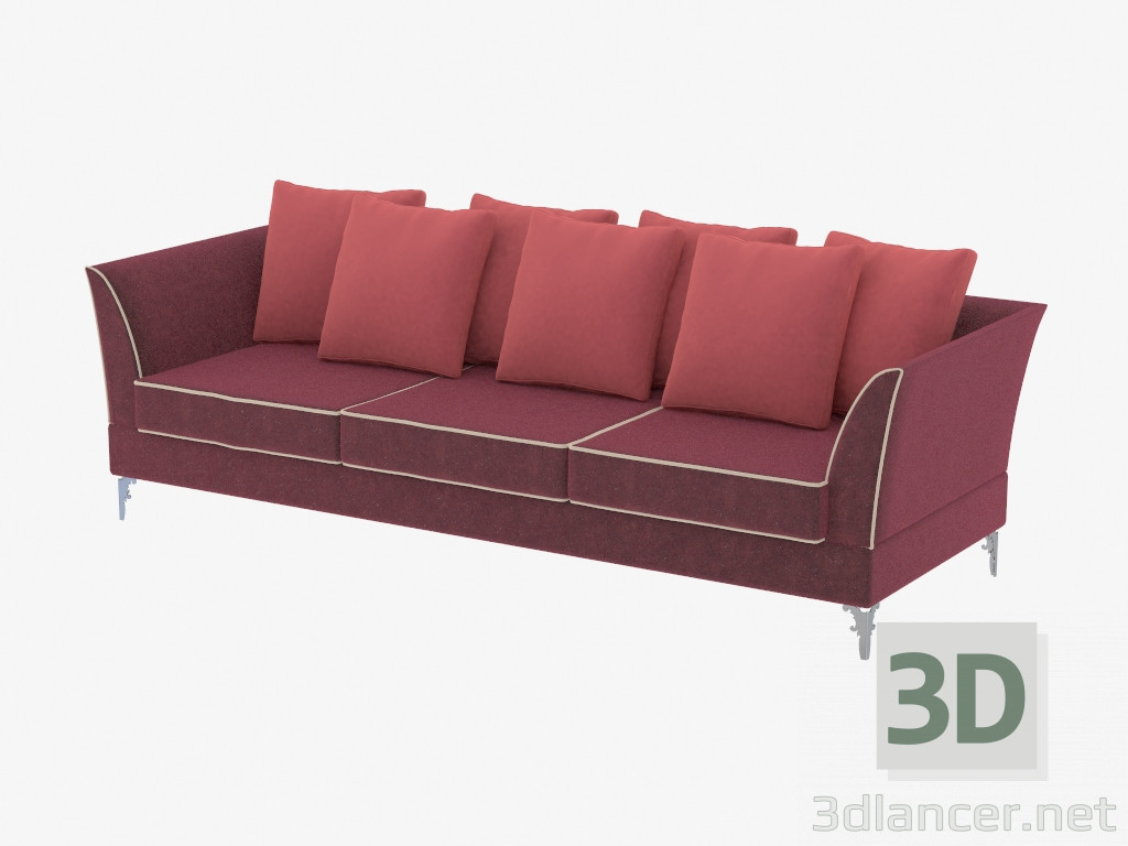 modèle 3D Canapé moderne moderne à trois places Albion (266) - preview