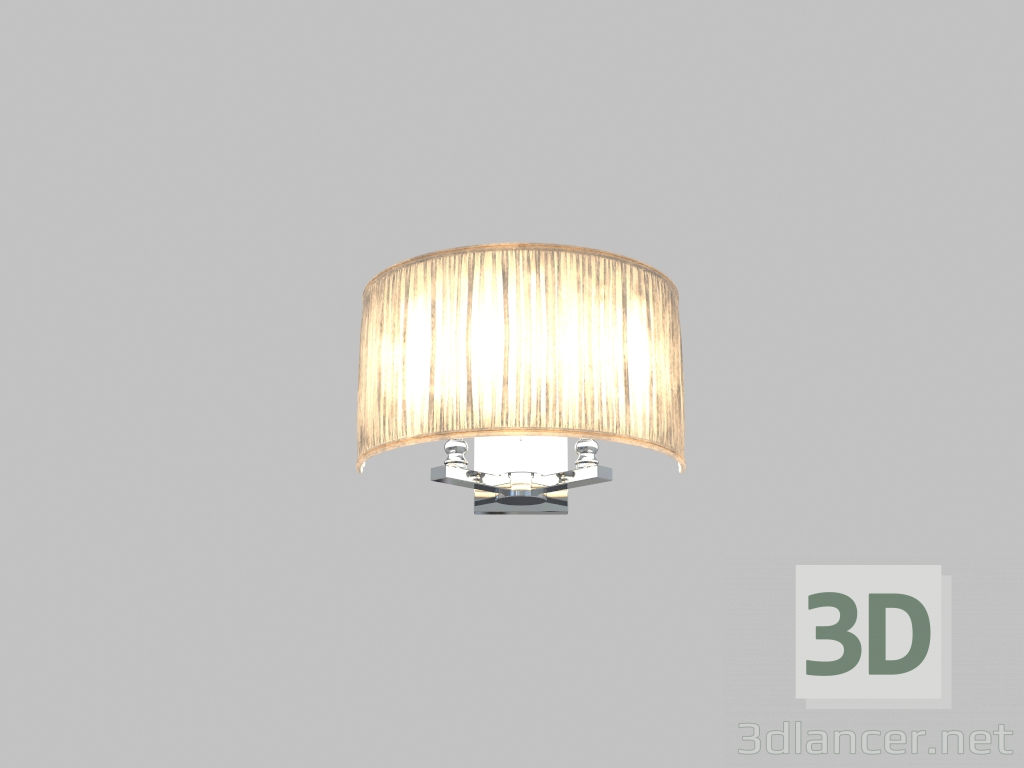 3D Modell Wandlampe (3122A grauer Nikel) - Vorschau