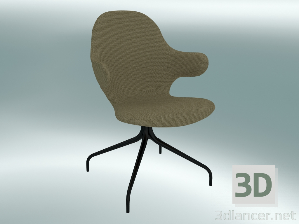 3D modeli Döner sandalye Catch (JH2, 58x58 N 90cm, Siyah toz boyalı çelik, Hallingdal - 224) - önizleme