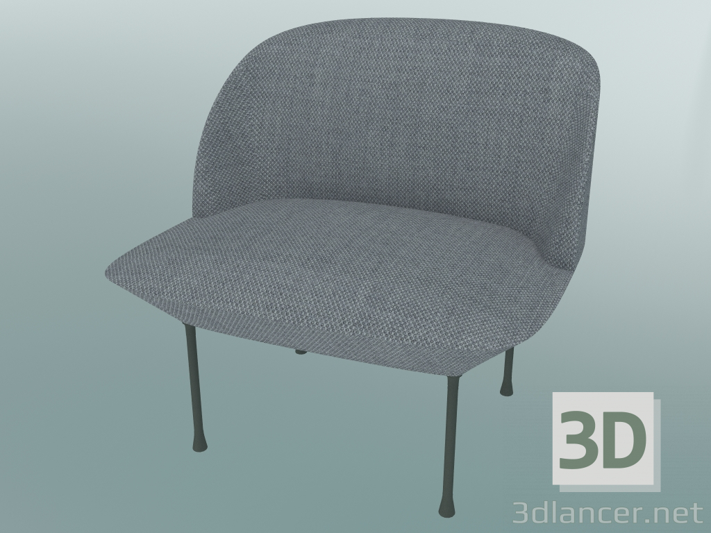 3d model Armchair Oslo (Fiord 151, Light Gray) - preview