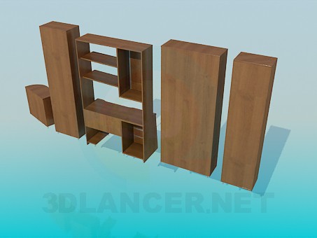 modelo 3D Muebles para un estudio - escuchar modelo 3D Muebles para un estudio - escuchar