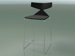 Stuhl stapelbare Stange 3712 (mit Kissen, Schwarz, CRO)