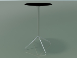 Runder Tisch 5750 (H 103,5 - Ø59 cm, aufgeklappt, schwarz, LU1)