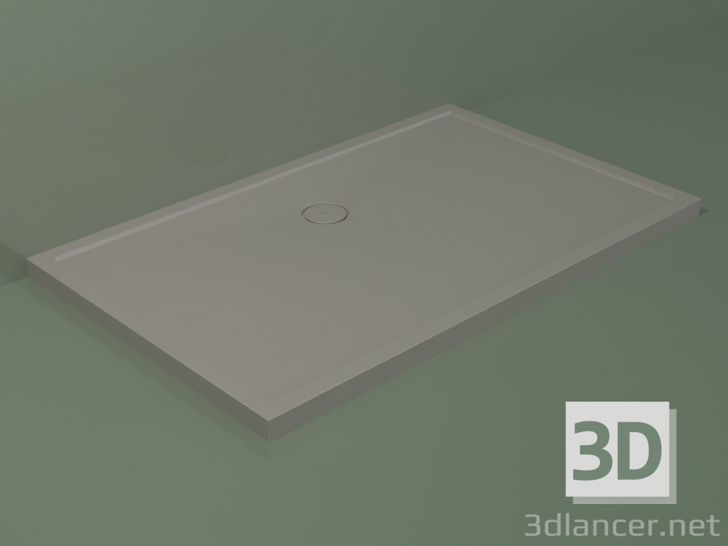 3D modeli Duş teknesi Medio (30UM0143, Clay C37, 160x100 cm) - önizleme