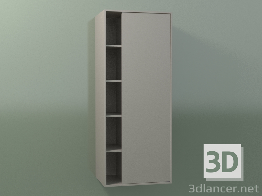 3d модель Настінна шафа з 1 правої дверцятами (8CUCDDD01, Clay C37, L 48, P 36, H 120 cm) – превью