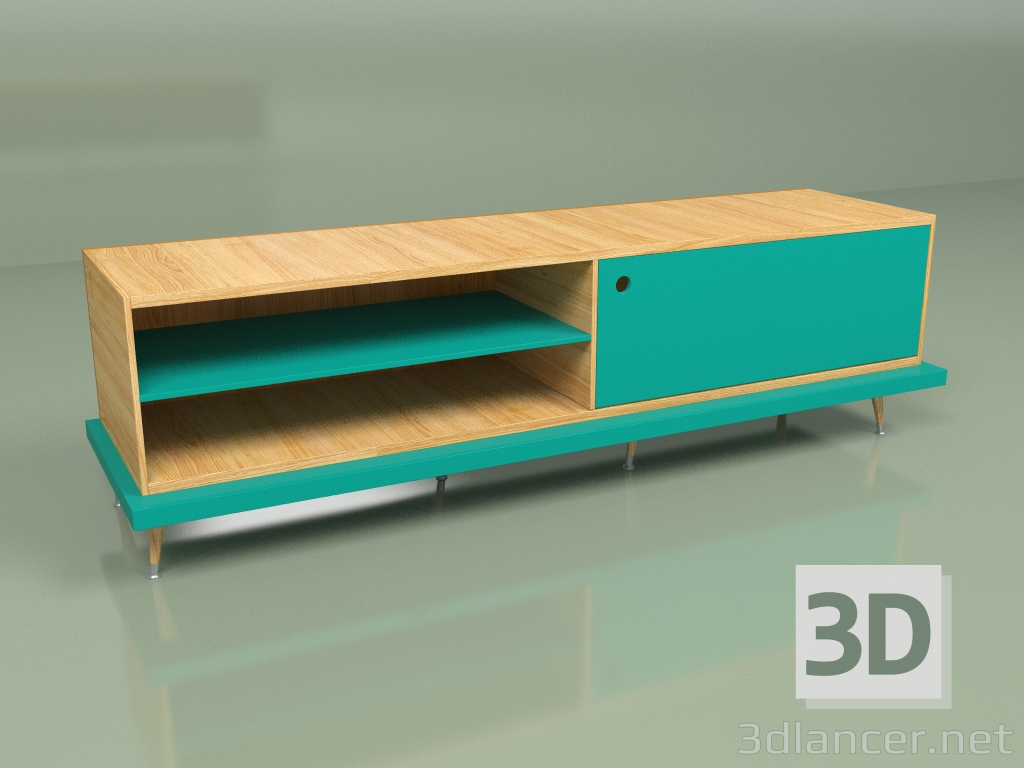 3d model TIWI multimedia cabinet (turquoise) - preview