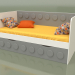 3 डी मॉडल 1 दराज वाले बच्चों के लिए सोफा बेड (ग्रे) - पूर्वावलोकन